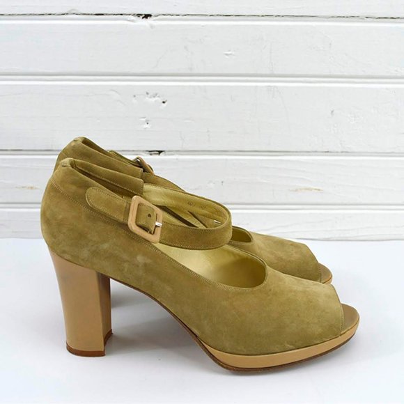 VARDA SUEDE PEEP TOE PLATFORM PUMP #170-477 - Picture 3 of 5